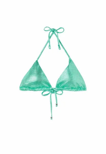 Верх бикини Calzedonia, зеленый со световыми отблесками островной зеленый
