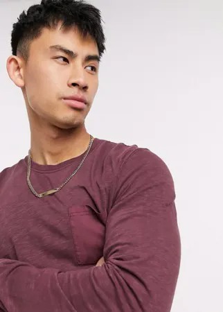 Лонгслив с логотипом Abercrombie & Fitch-Красный