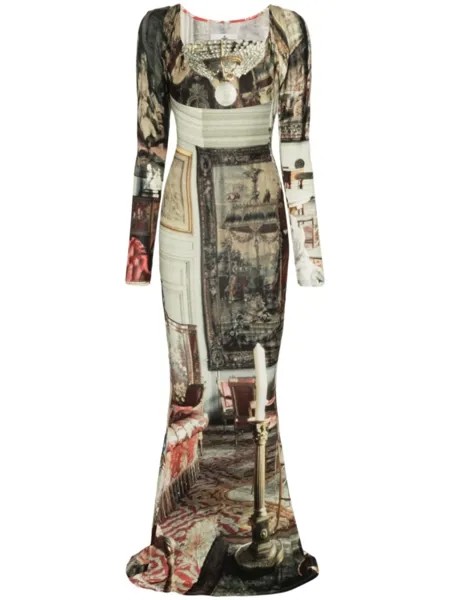 Vivienne Westwood платье макси Saloon, зеленый