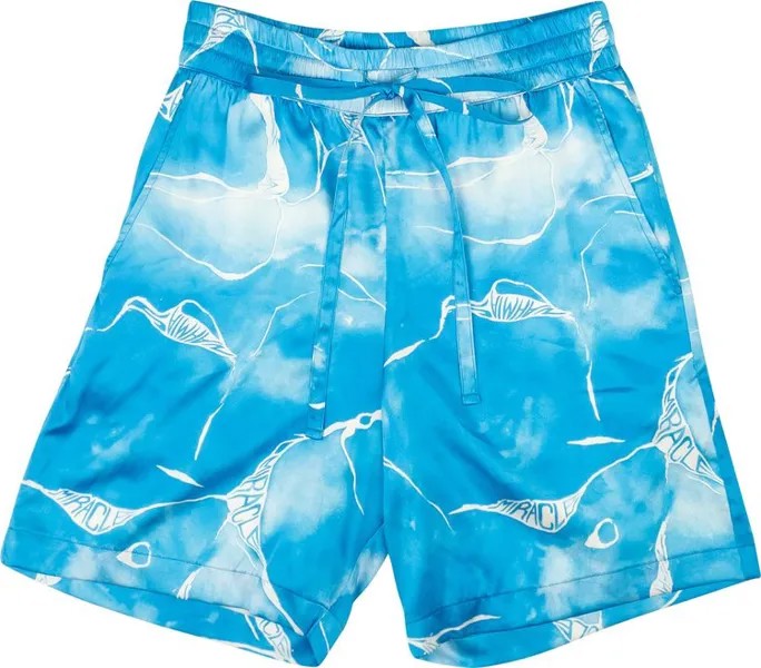 Шорты Nahmias x Webster Tye Dye Silk Shorts 'Blue', синий