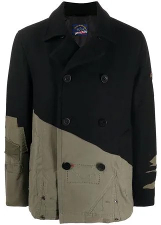 Greg Lauren X Paul & Shark бушлат с контрастной вставкой и эффектом потертости