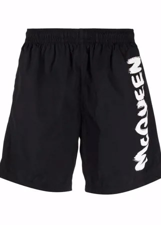 Alexander McQueen плавки-шорты с логотипом