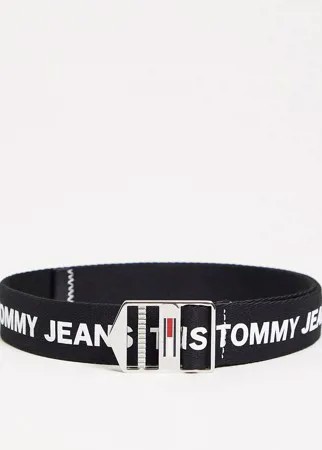 Черный ремень с логотипом Tommy Jeans Еxplorer-Черный цвет