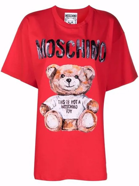 Moschino футболка с принтом Teddy Bear