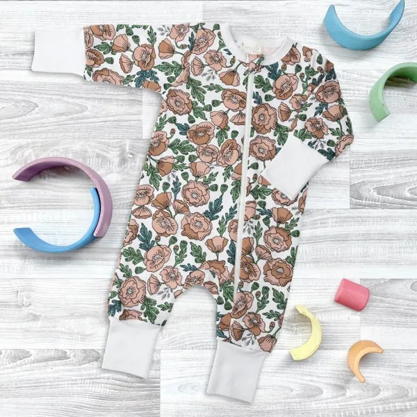 Mjolk Утеплённый комбинезон с открытой ножкой Sleep and Play Маки