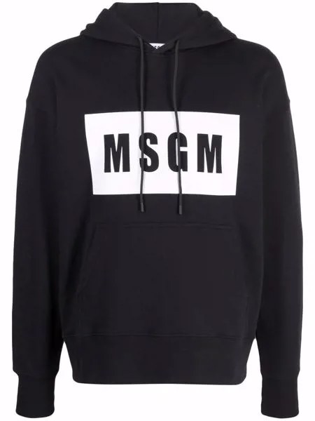 MSGM худи с контрастным логотипом