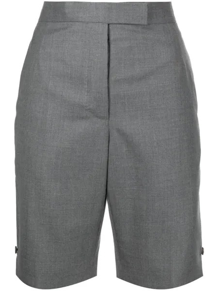 Шорты строгого кроя с завышенной талией Thom Browne, серый