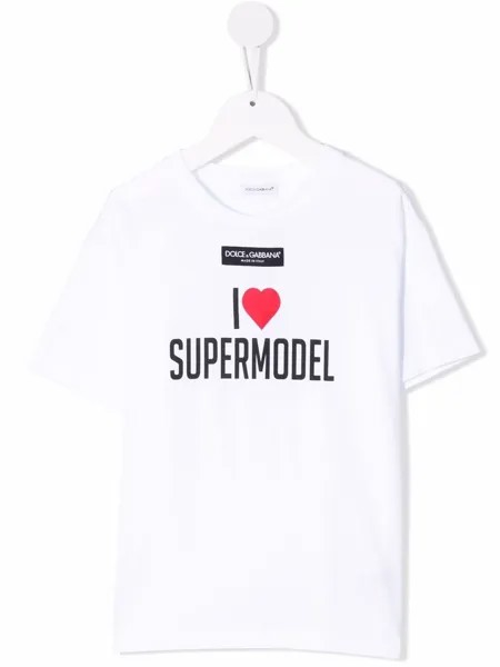 Dolce & Gabbana Kids slogan-print short-sleeve T-shirt