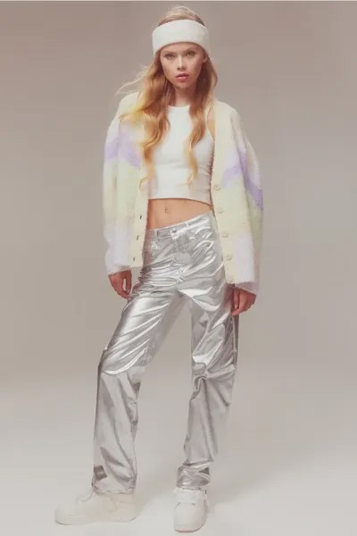 Тканый жилет H&M, фиолетовый