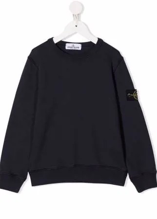 Stone Island Junior толстовка с нашивкой-логотипом