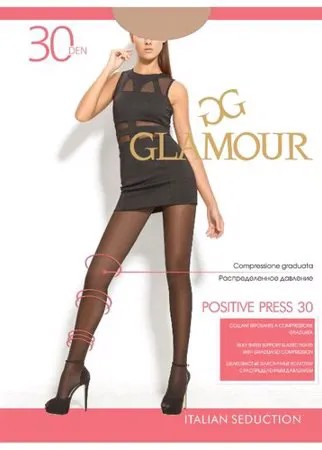 Колготки Glamour Positive Press 30 den, размер 2-S, daino (бежевый)