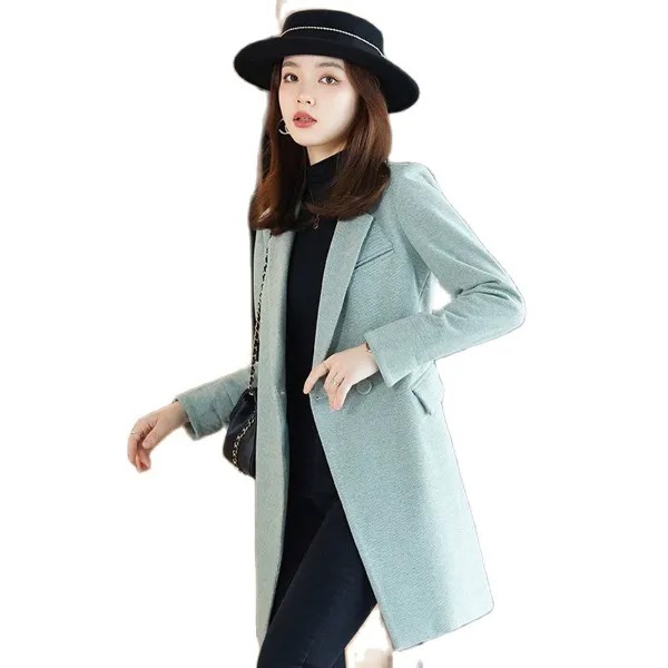 Женская ветровка, корейская модная куртка, зимнее пальто, длинное пальто, осеннее пальто, абрикосовая уличная одежда, корейские пальто для ж...