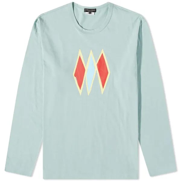 Футболка Comme des Garçons Homme Plus Long Sleeve Triangle Print Tee