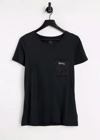 Черная футболка с карманом Rip Curl Pretty-Черный цвет