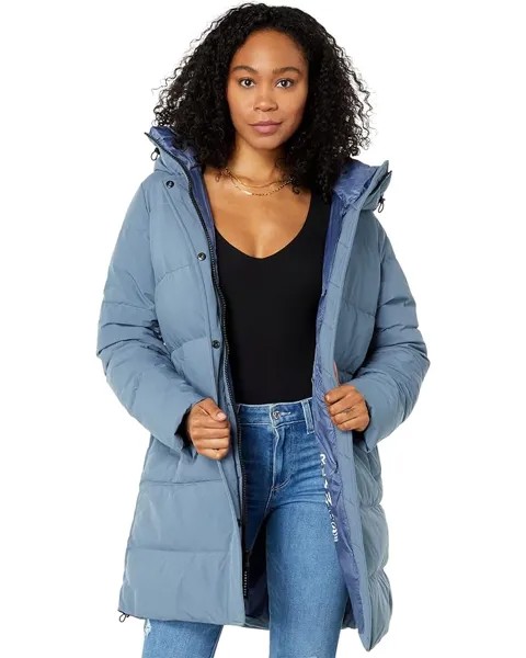 Пуховик Sanctuary Hooded Mid Length Down, темно-синий