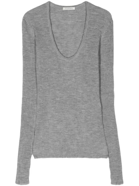 By Malene Birger топ Rinah из шерсти мериноса, серый