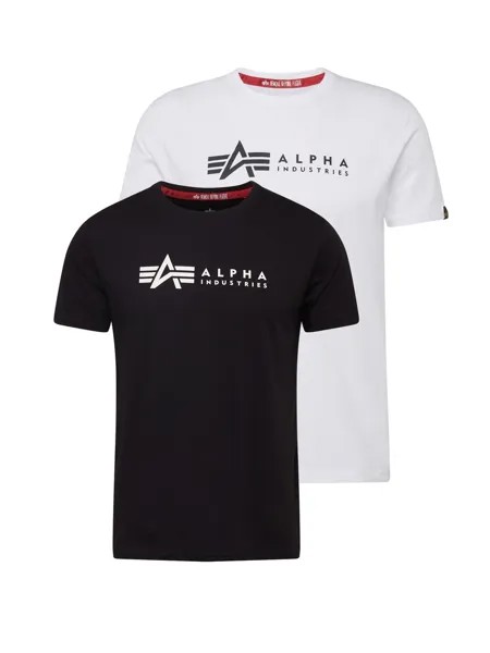 Футболка Alpha Industries, черно-белый