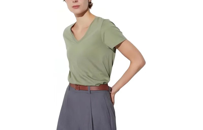 Футболка женская Verdant Green Uniqlo, зеленый