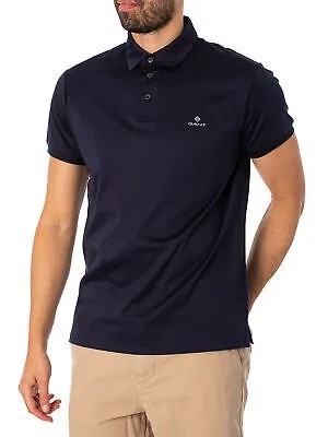 Мужская рубашка-поло из мерсеризованного джерси GANT, синяя