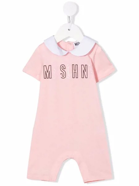 Moschino Kids комбинезон для новорожденного с логотипом