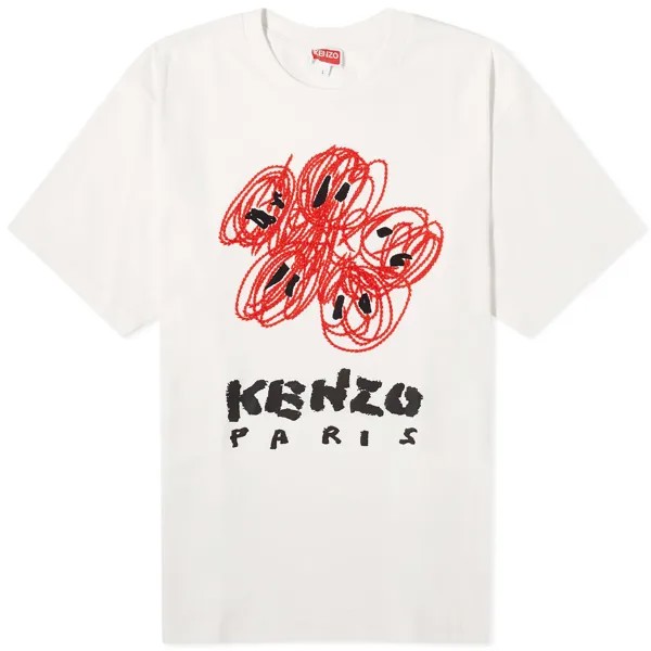 Футболка Kenzo Drawn Varsity, белый