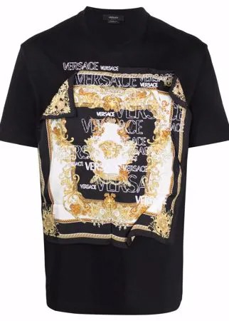 Versace футболка с нашивкой Baroque