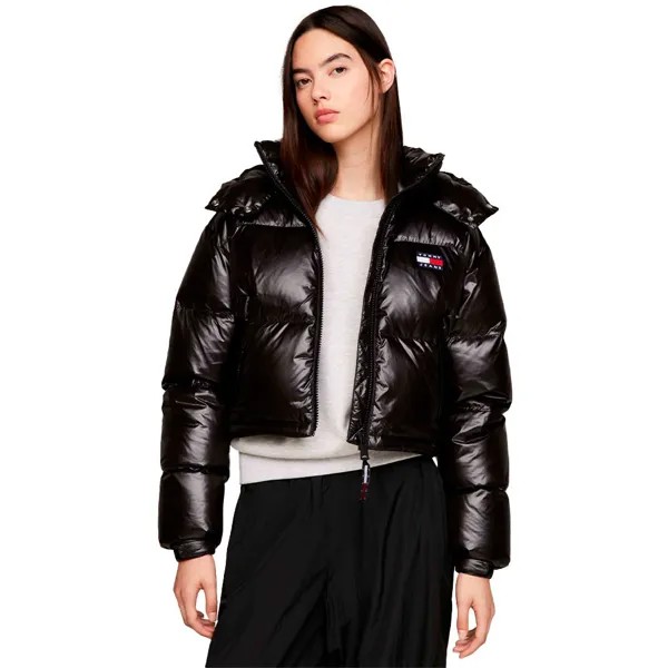 Куртка Tommy Jeans Crop Alaska Puffer, черный