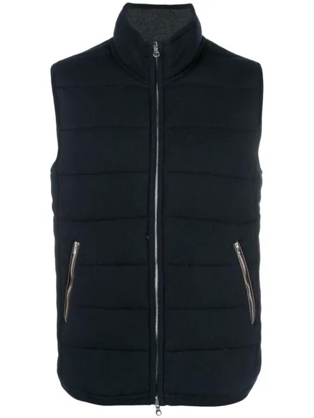 N.Peal The Mall quilted gilet, синий