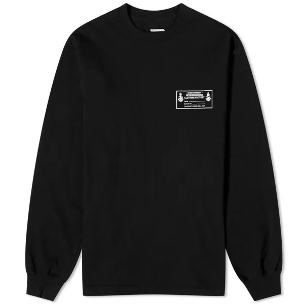 Футболка Neighborhood Long Sleeve Ls-6, черный