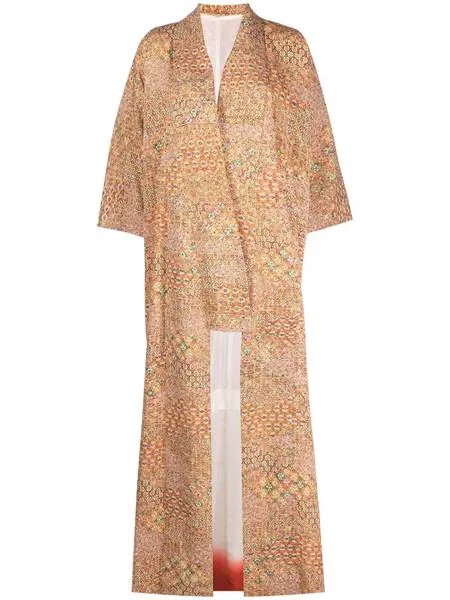 A.N.G.E.L.O. Vintage Cult пальто-кимоно 1970-х годов с геометричным принтом
