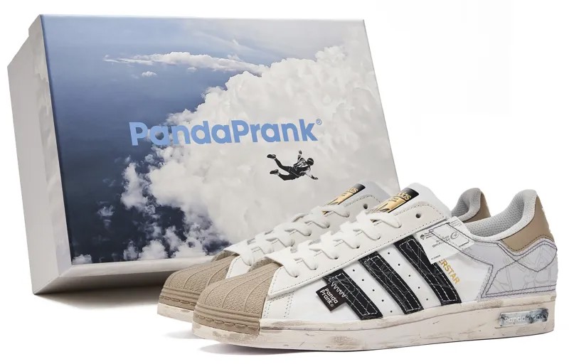 Кроссовки adidas originals Superstar Skateboarding Shoes Unisex Low-top Black/White/Brown, черный/белый/коричневый