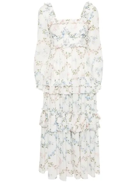 Платье макси Dancing Daisies Needle & Thread, белый