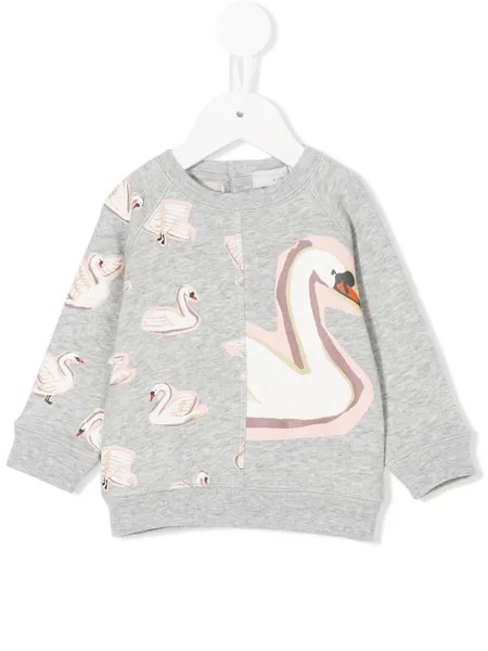 Stella McCartney Kids толстовка с принтом лебедя