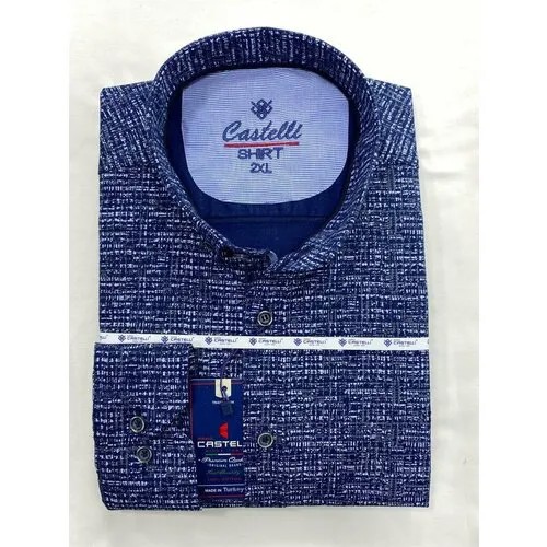 Рубашка Castelli, деловой стиль, длинный рукав, воздухопроницаемая, размер 3XL(62), мультиколор