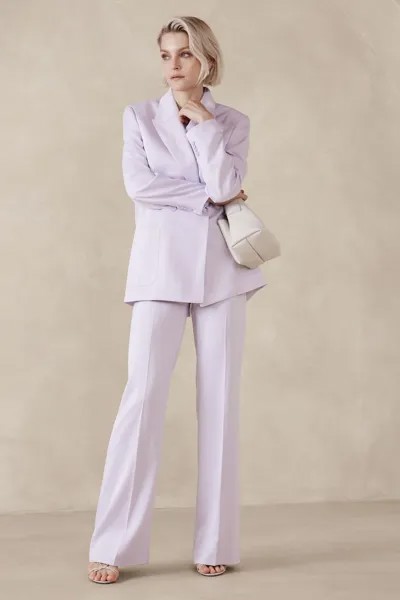 Атласные брюки Alix Banana Republic, фиолетовый