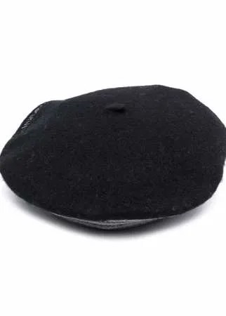 Emporio Armani шерстяная шапка бини с вышитым логотипом