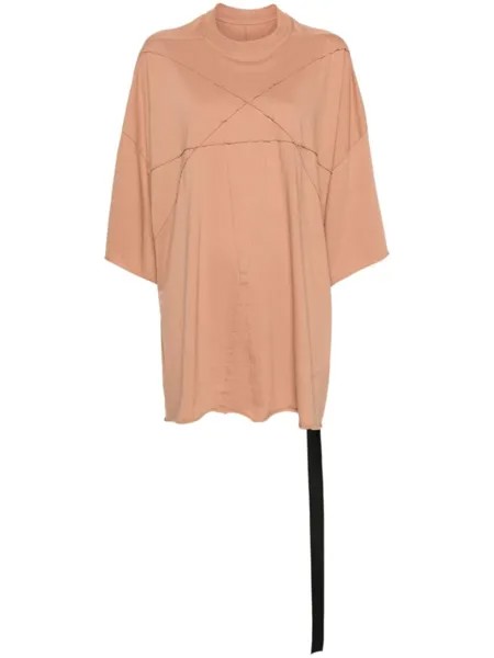 Rick Owens DRKSHDW футболка Tommy T в технике пэчворк, розовый