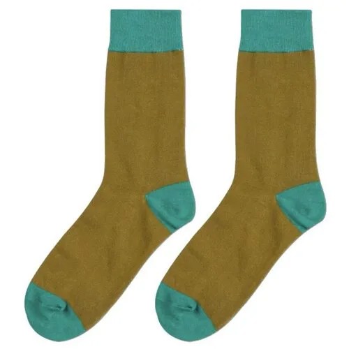 Носки мужские / носки женские болотно-зеленые (размер 38-44)