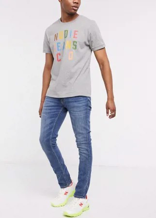 Темно-синие джинсы скинни Nudie Jeans-Синий