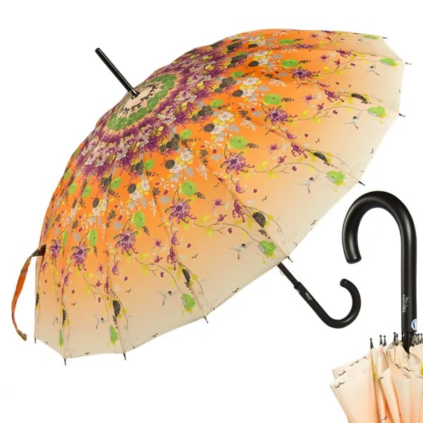 Зонт-трость женский механический Jean Paul Gaultier 1128-LM оранжевый
