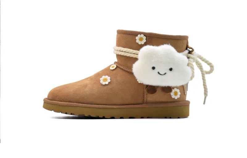 CLASSIC MINI Зимние ботинки женские каштановые Ugg