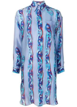 Hermès платье-рубашка pre-owned с принтом Chaine d'Ancre