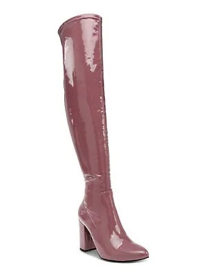 WILD PAIR Женские розовые эластичные ботинки на блочном каблуке с острым носком, размер 10,5 м