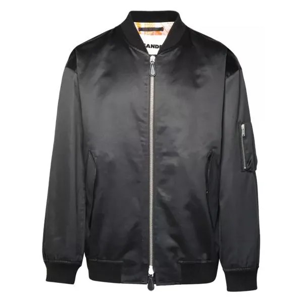 Куртка cotton bomber jacket Jil Sander, черный