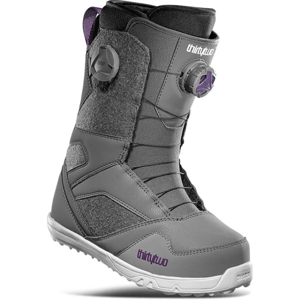 Ботинки для сноуборда женские THIRTYTWO Stw Double Boa Grey/Purple 2022