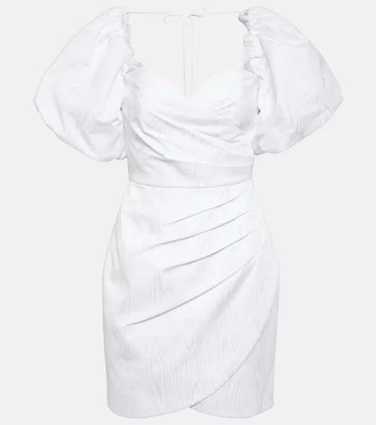 Мини-платье с пышными рукавами REBECCA VALLANCE, белый