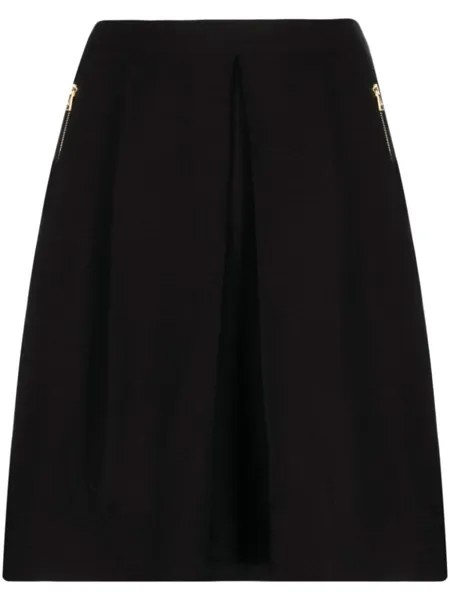 DKNY мини-юбка с завышенной талией и складками, черный