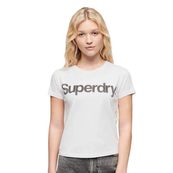 Футболка с коротким рукавом Superdry Core Logo City Fitted, белый