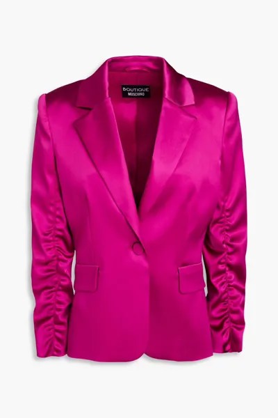 Атласный пиджак со сборками Boutique Moschino, пурпурный