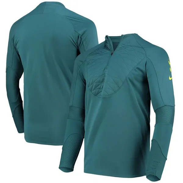 Мужская темно-бирюзовая куртка Tottenham Hotspur Strike Drill Raglan Performance с молнией четверти Nike